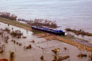 NOAA aerial image of south Plaquemines Parish, La., near Empire, Buras and Boothville where Hurricane Katrina made landfall on Aug. 29, 2005, at approximately 7:10 a.m. EDT. Chicago Safety Institute put on alert to train people 8 a.m. EDT for Disaster Site Workers. HAZWOPER Training workers on the way!